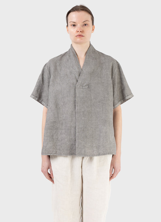 Mittan Flat Pleat Shirt Pine Soot