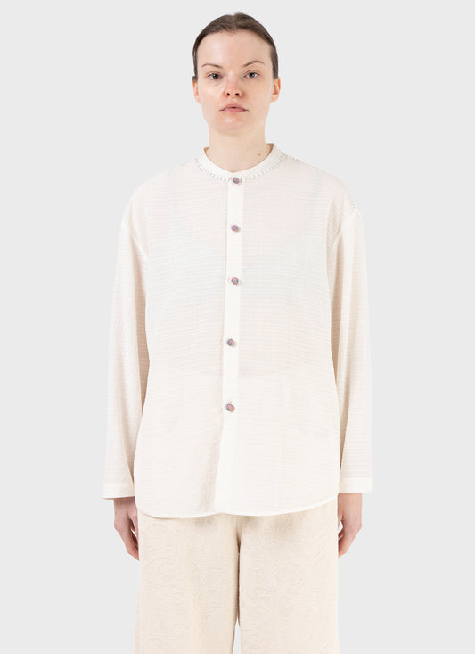 Renli Su Band Collar Shirt
