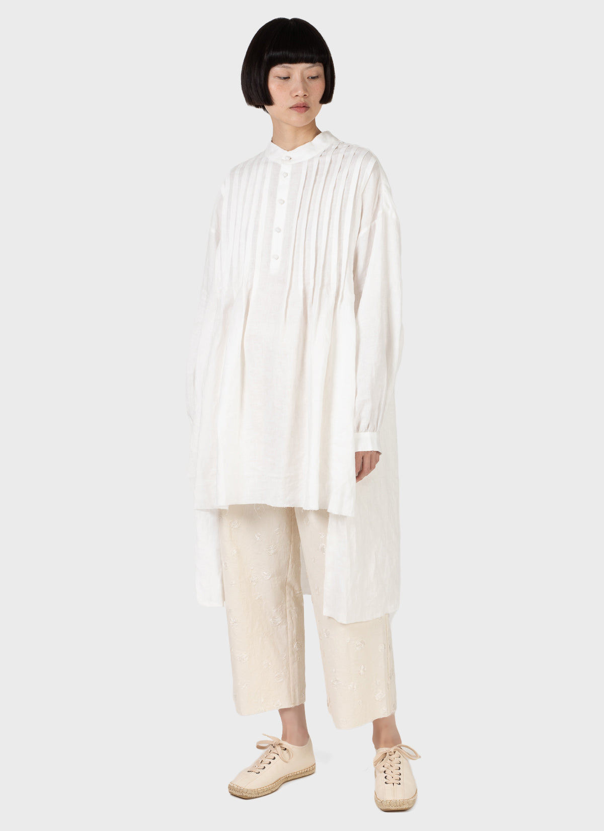 Tahr Pin Tuck Pop Over Shirt