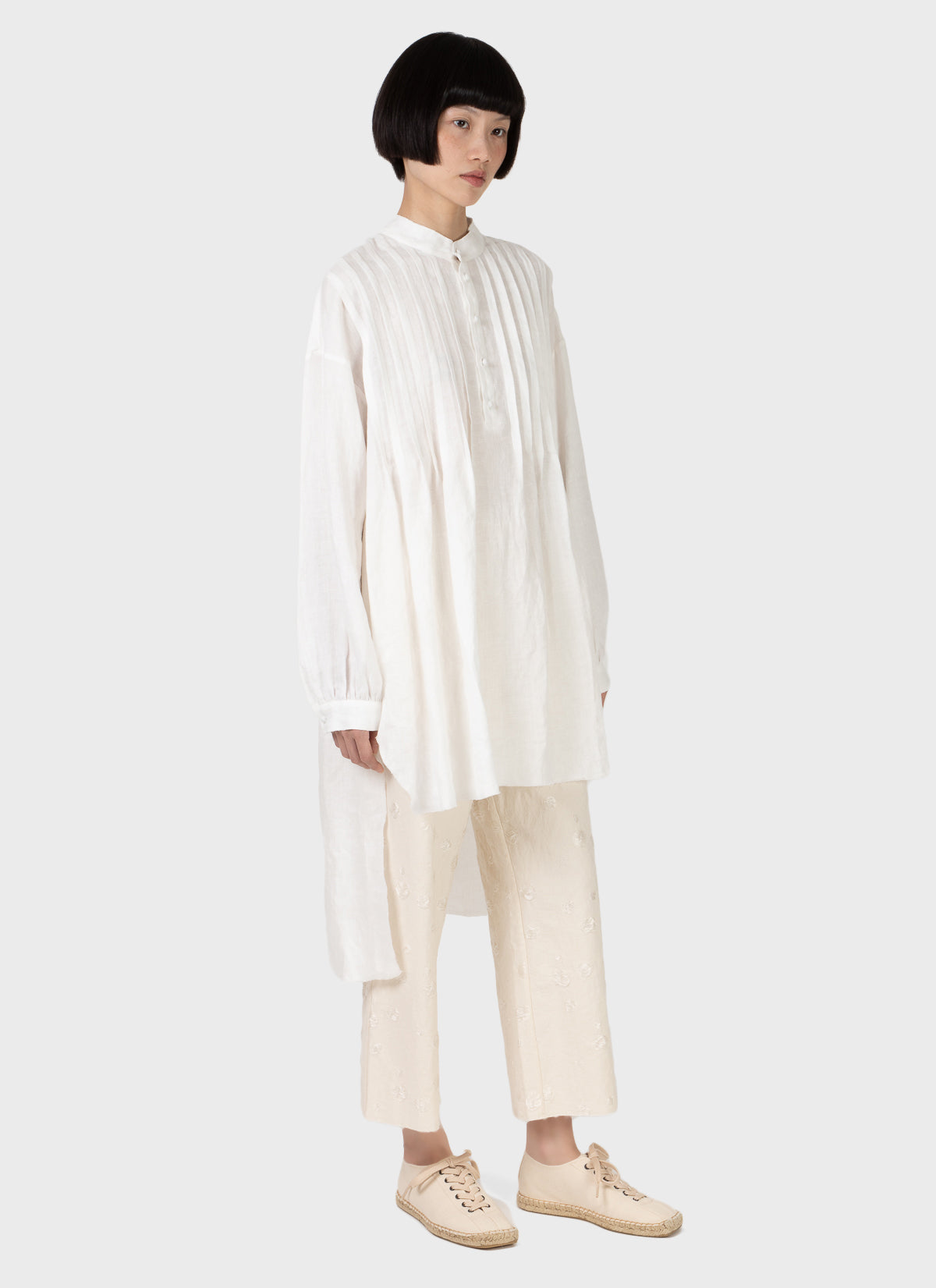 Tahr Pin Tuck Pop Over Shirt