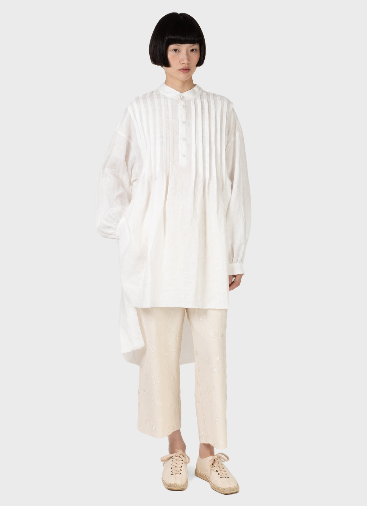 Tahr Pin Tuck Pop Over Shirt