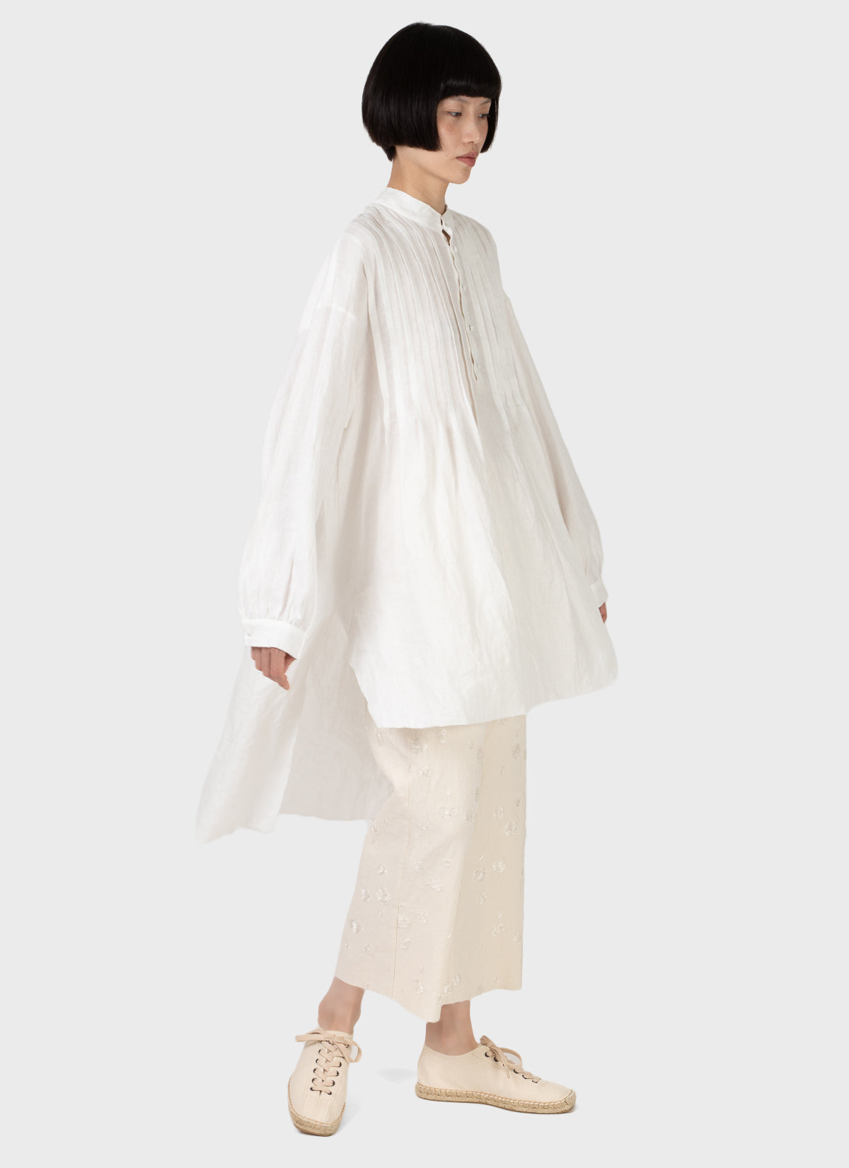 Tahr Pin Tuck Pop Over Shirt