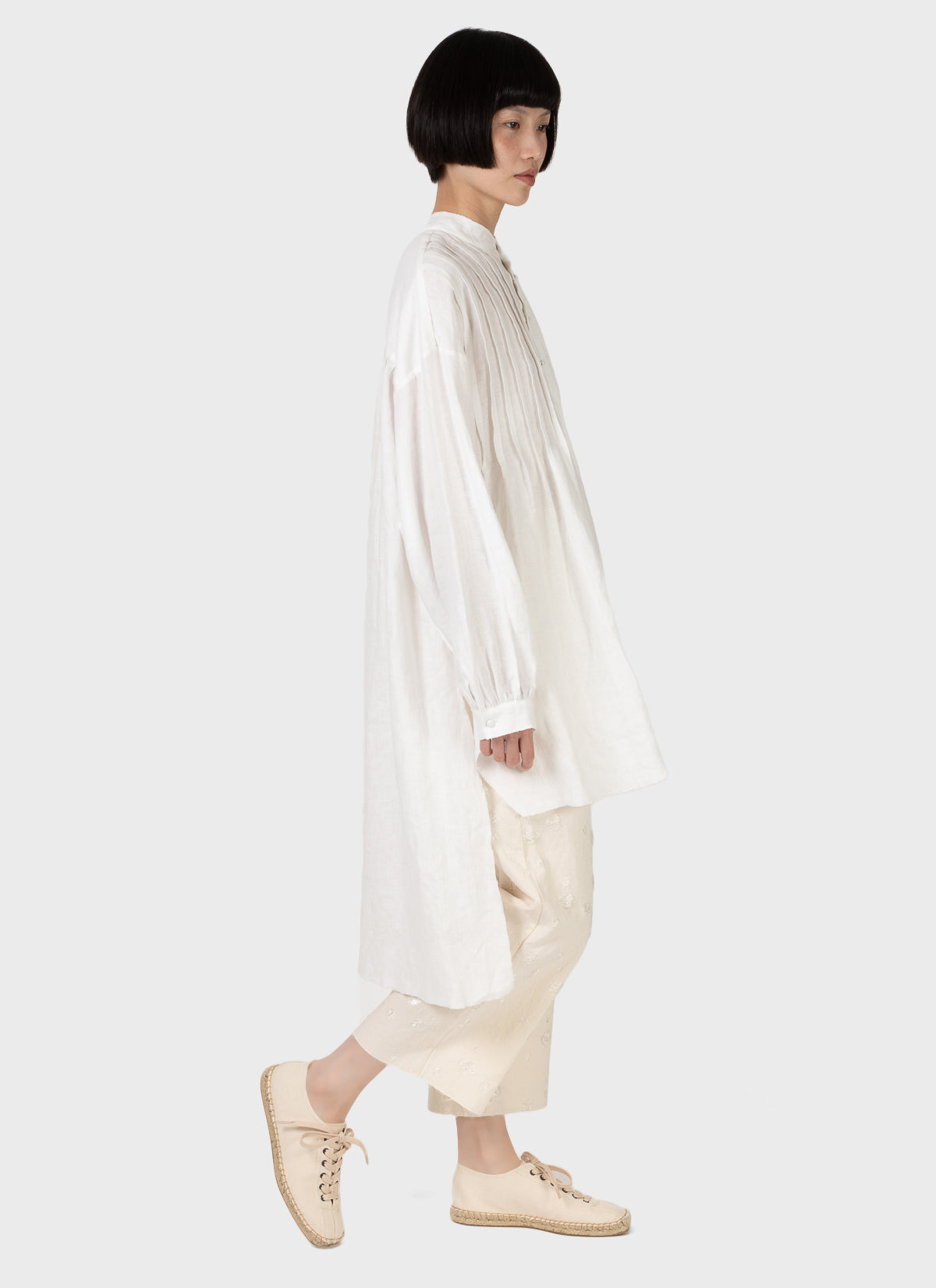 Tahr Pin Tuck Pop Over Shirt