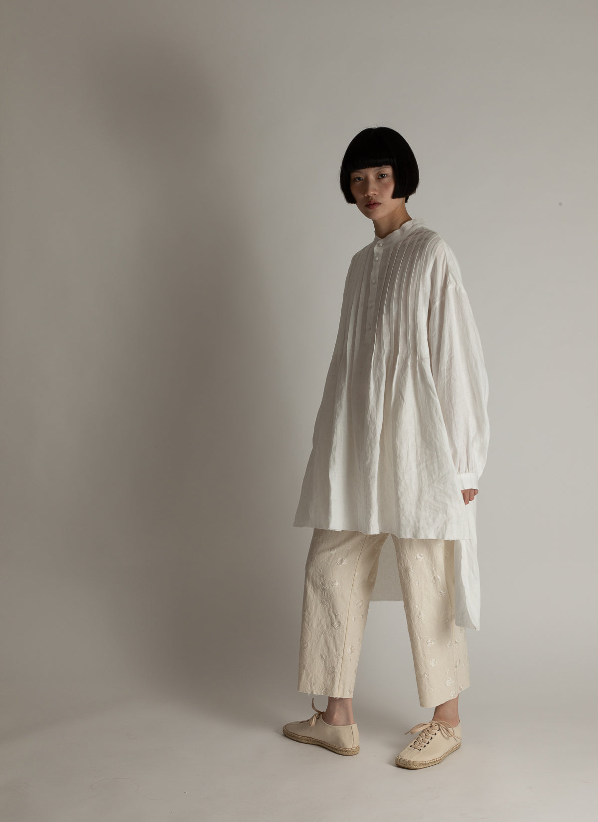 Tahr Pin Tuck Pop Over Shirt