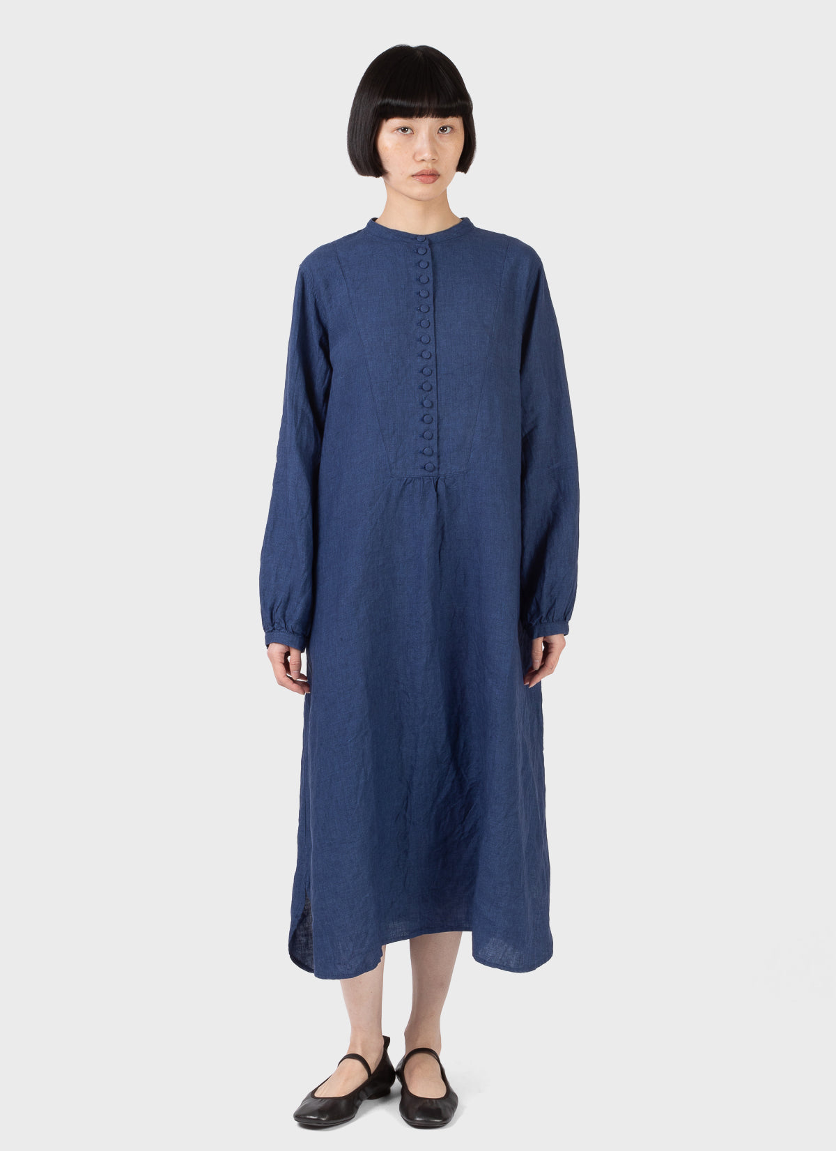 Ichi Antiquités Linen Dress Indigo