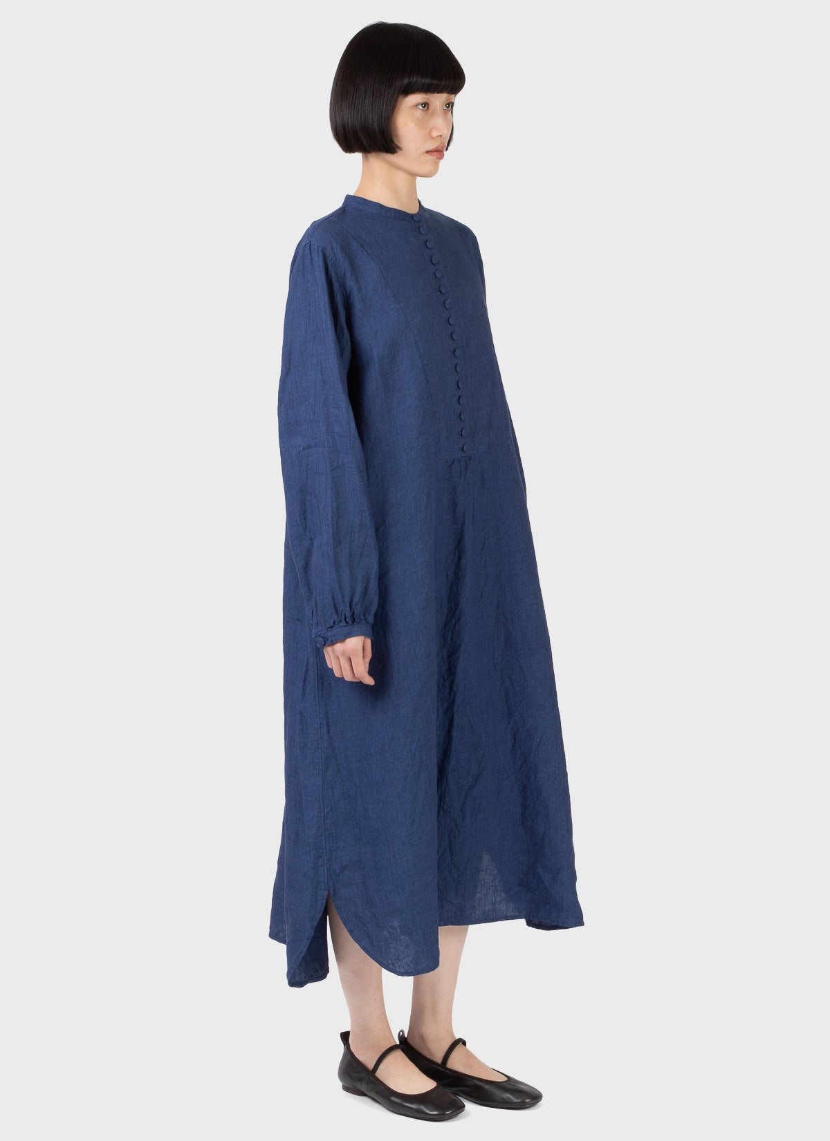 Ichi Antiquités Linen Dress Indigo