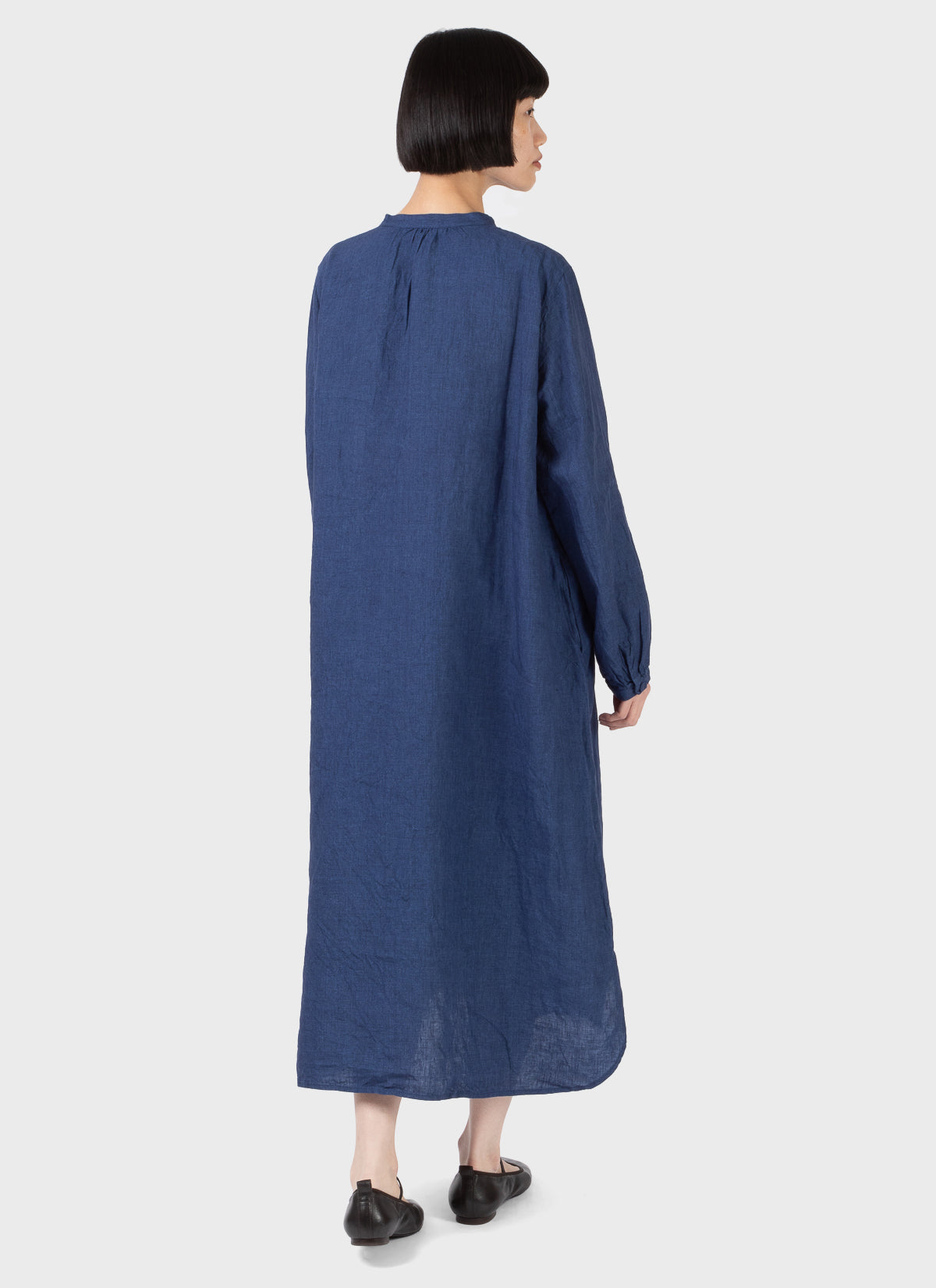 Ichi Antiquités Linen Dress Indigo
