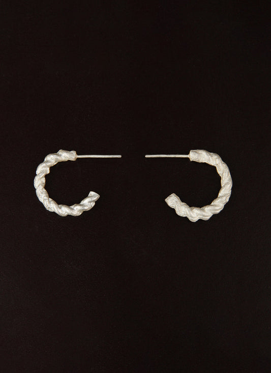 Sian Evans Barley Cane Hoop Earrings