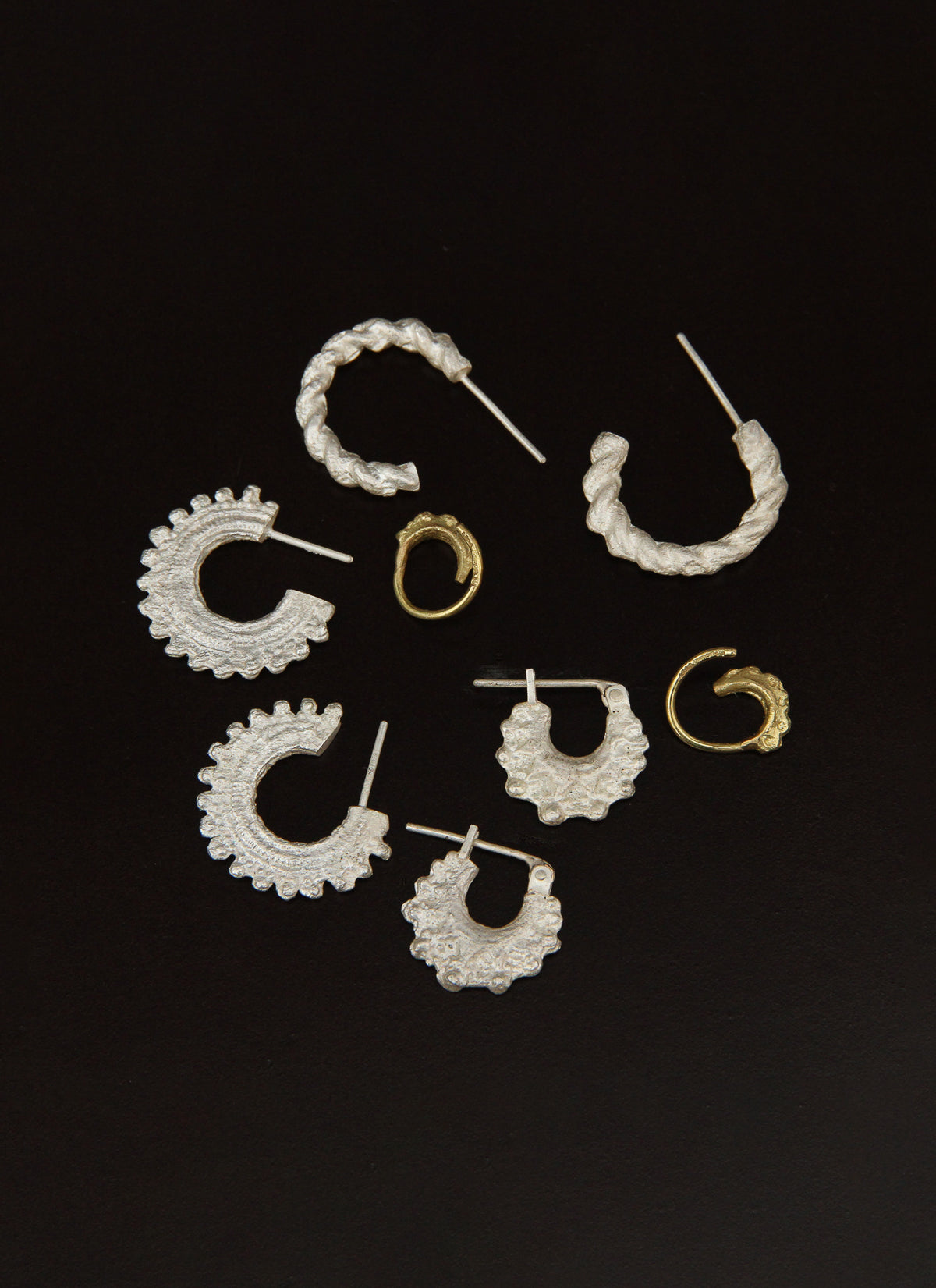 Sian Evans Barley Cane Hoop Earrings