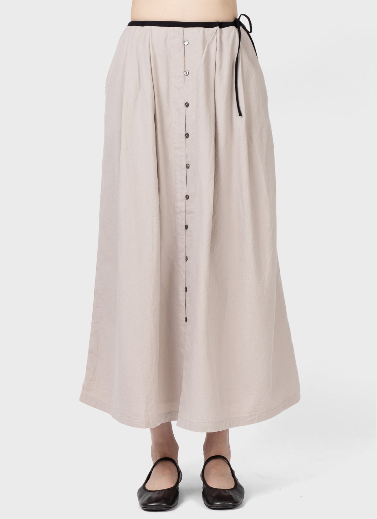 Ichi Antiquités Cotton Cashmere Skirt Natural