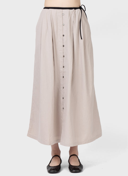 Ichi Antiquités Cotton Cashmere Skirt Natural