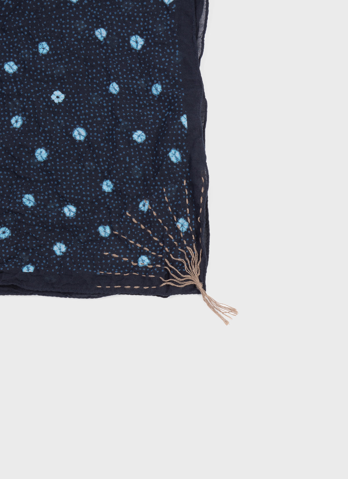Pas De Calais Shibori Print Scarf Navy