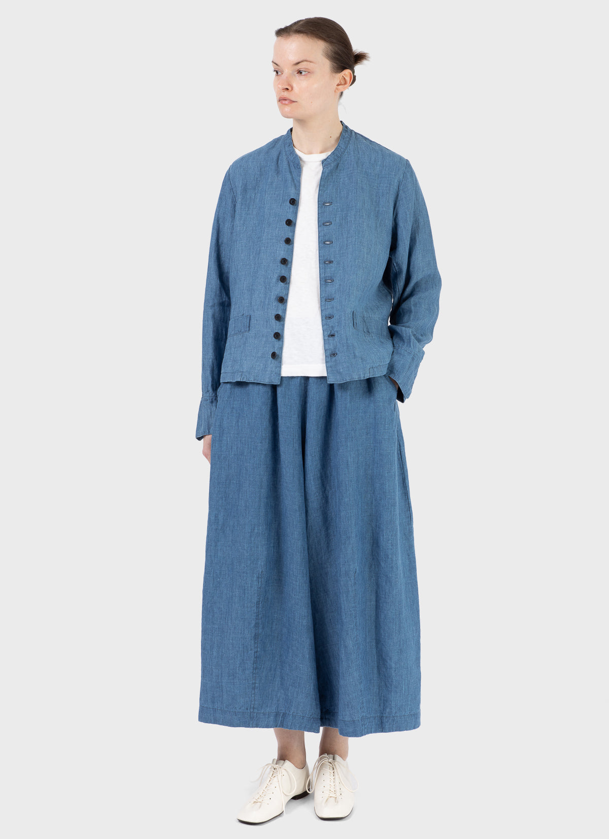 Pas De Calais Linen Indigo Chambray Jacket