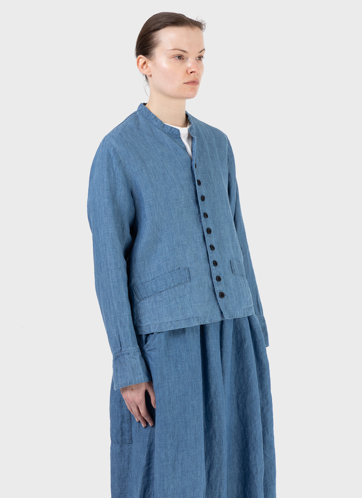 Pas De Calais Linen Indigo Chambray Jacket