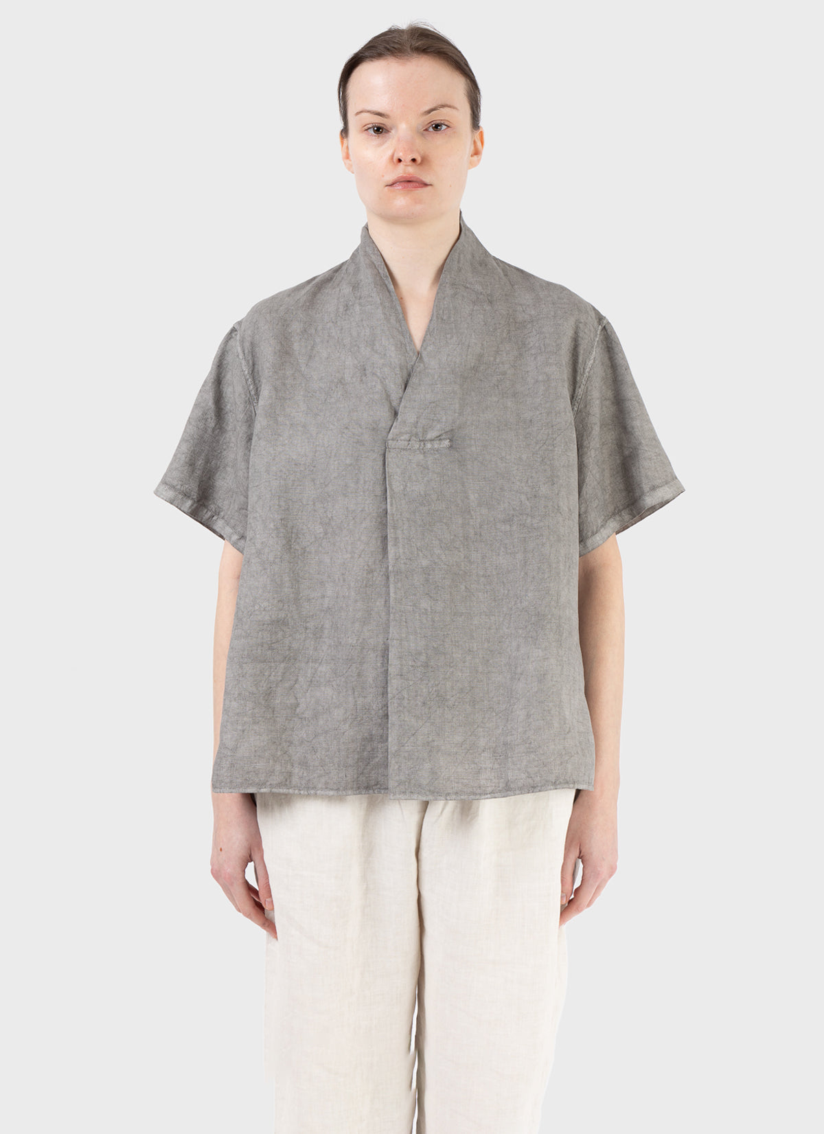 Mittan Flat Pleat Shirt Pine Soot