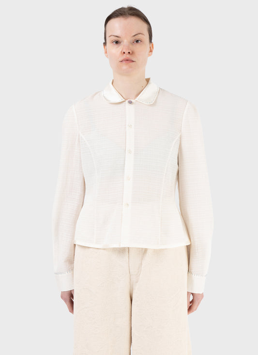 Renli Su Satin Collar Shirt