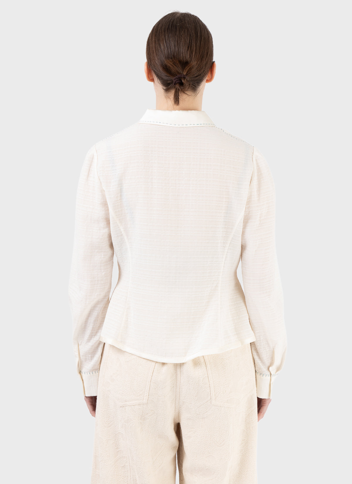 Renli Su Satin Collar Shirt