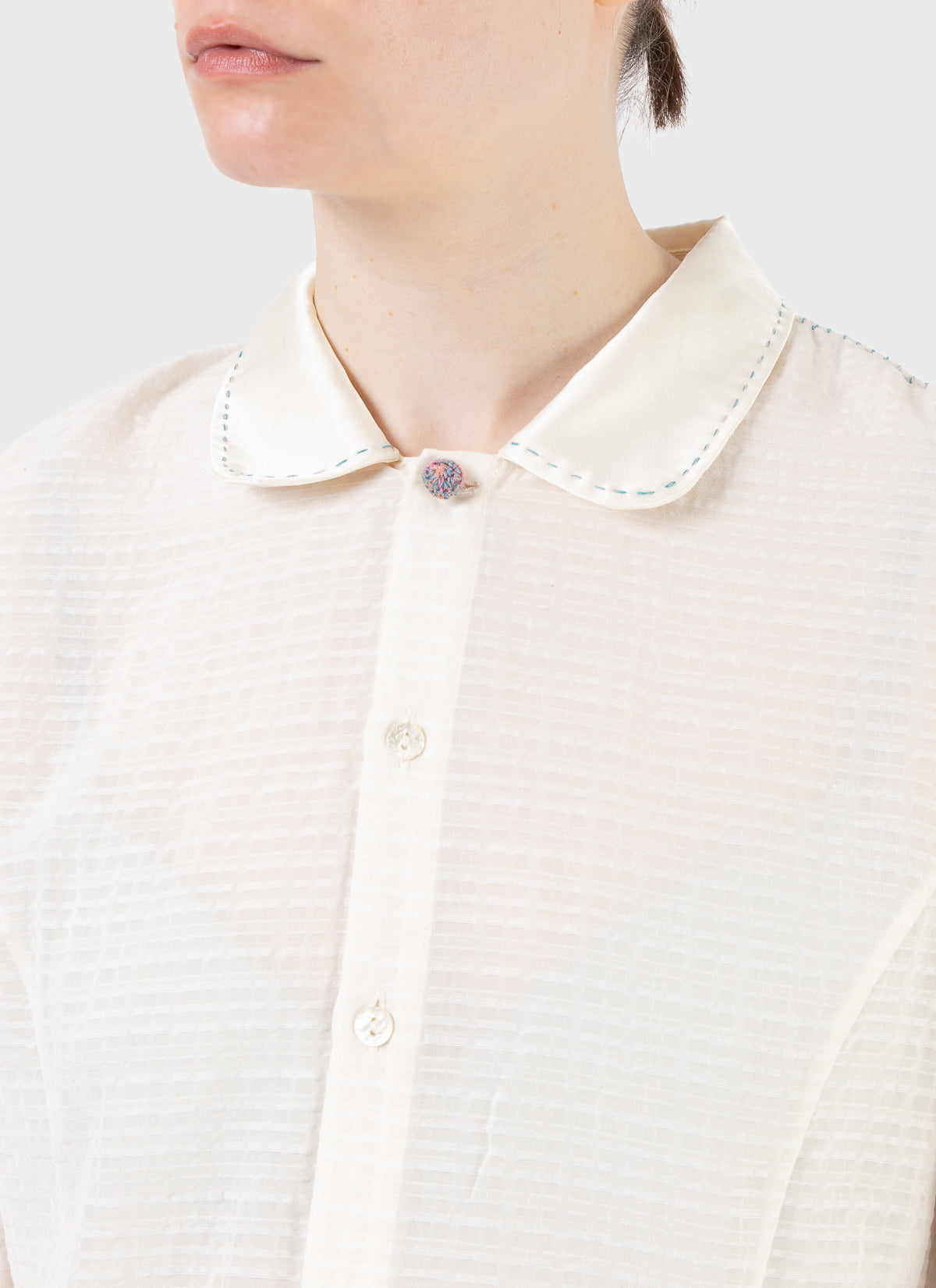 Renli Su Satin Collar Shirt
