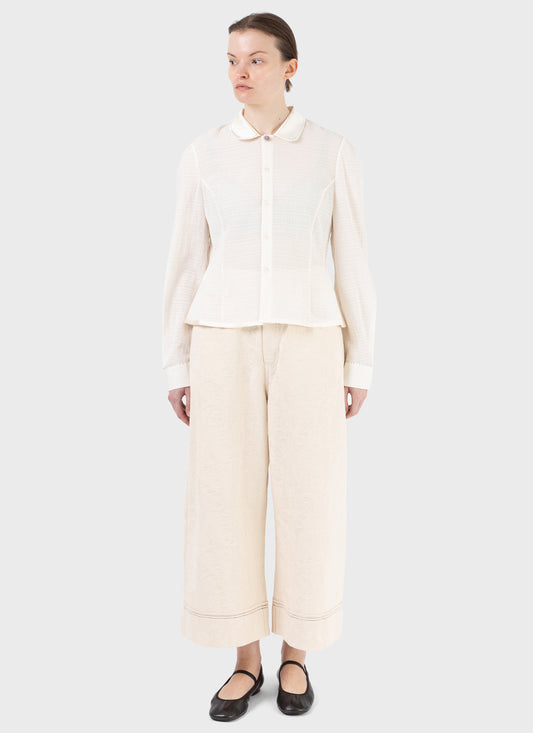 Renli Su Satin Collar Shirt