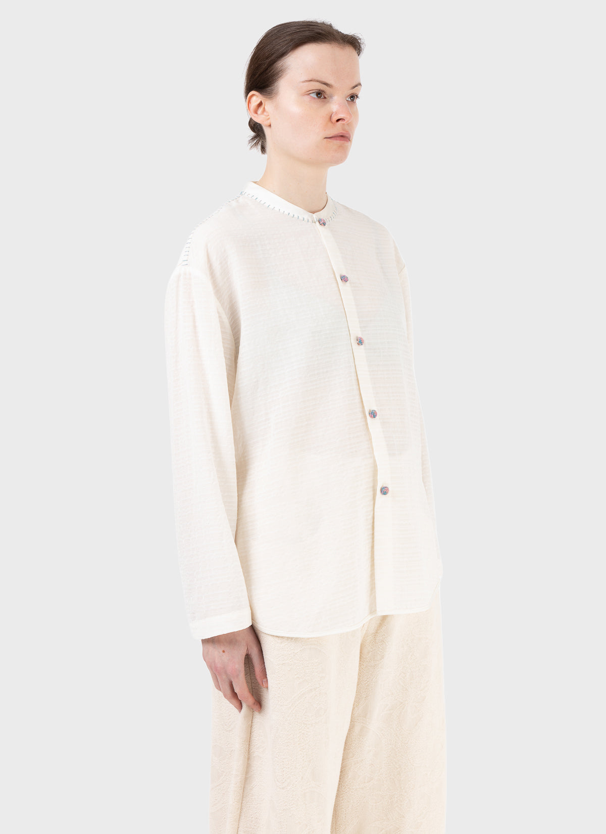 Renli Su Band Collar Shirt