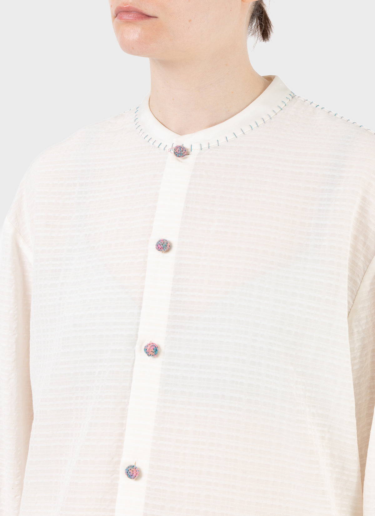 Renli Su Band Collar Shirt