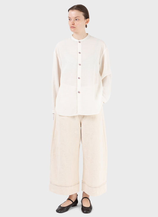 Renli Su Band Collar Shirt
