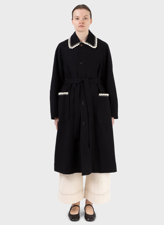 Renli Su Contrast Trim Coat