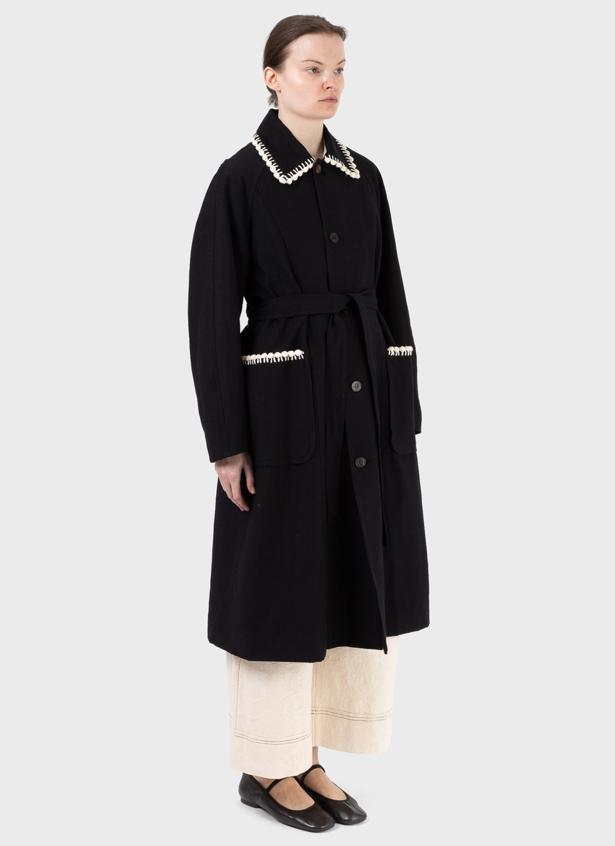 Renli Su Contrast Trim Coat
