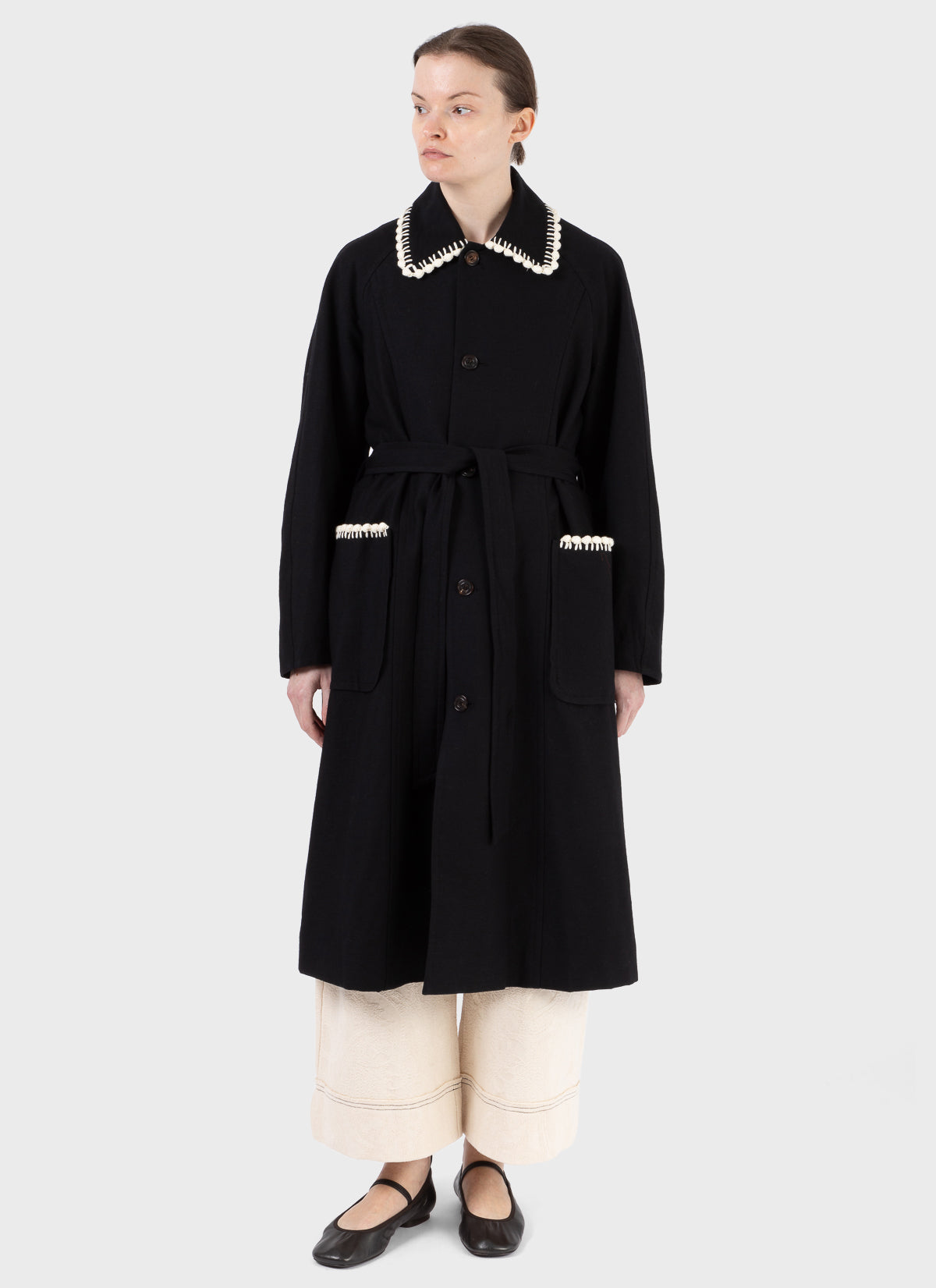 Renli Su Contrast Trim Coat