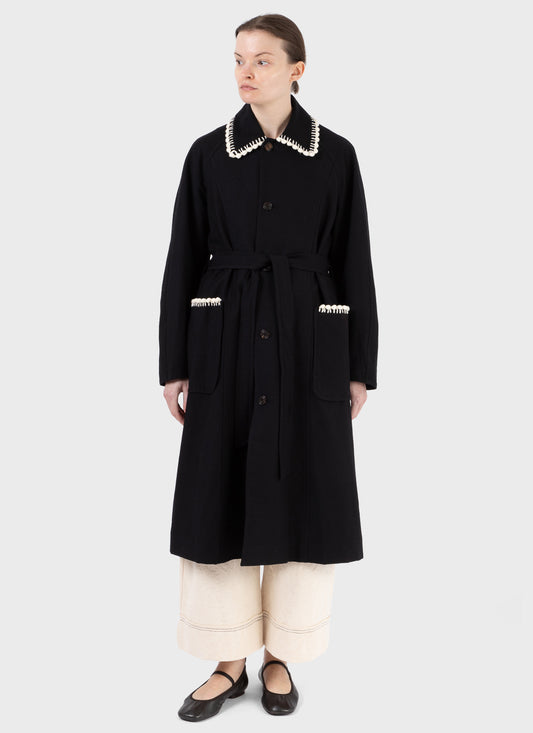 Renli Su Contrast Trim Coat