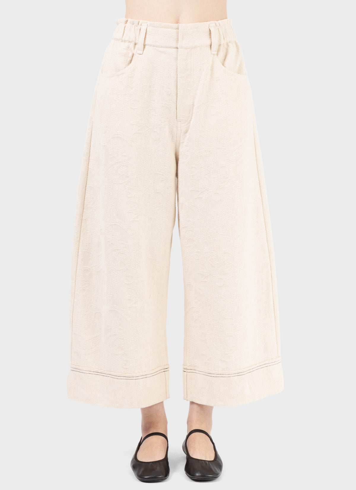 Renli Su Wide Leg Jacquard Trousers