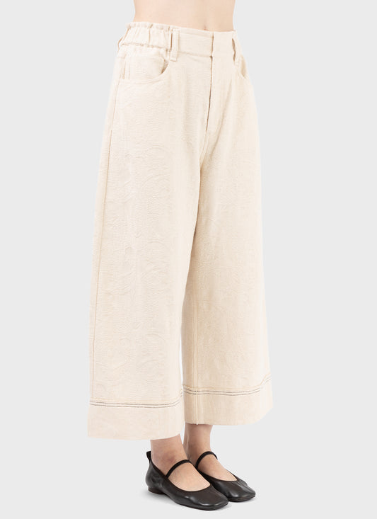 Renli Su Wide Leg Jacquard Trousers