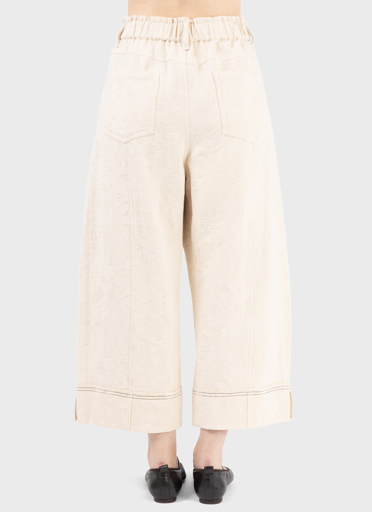 Renli Su Wide Leg Jacquard Trousers