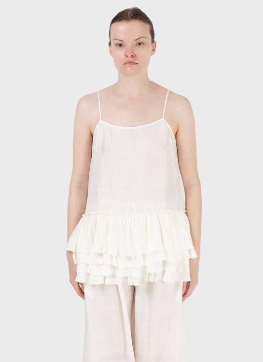 Maku Ruffled Spaghetti Strap Top