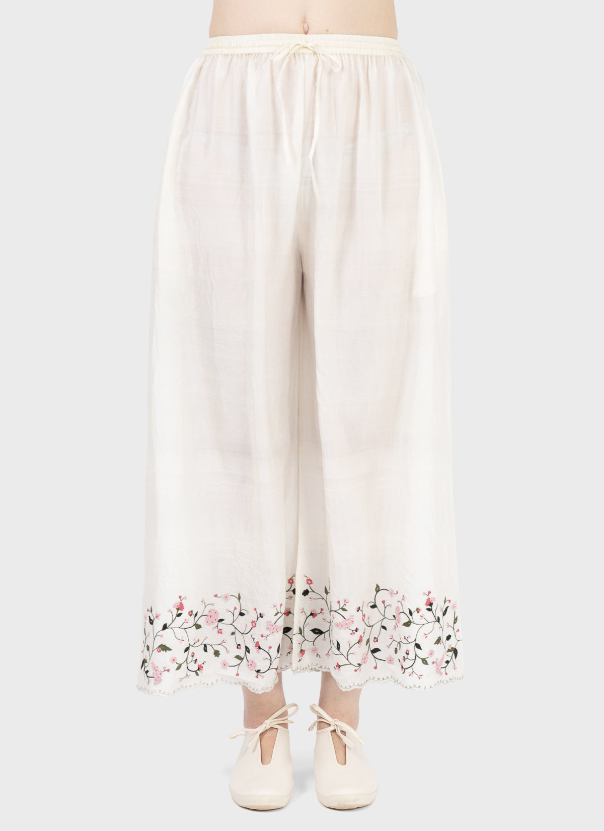 Maku Embroidered Silk Trousers
