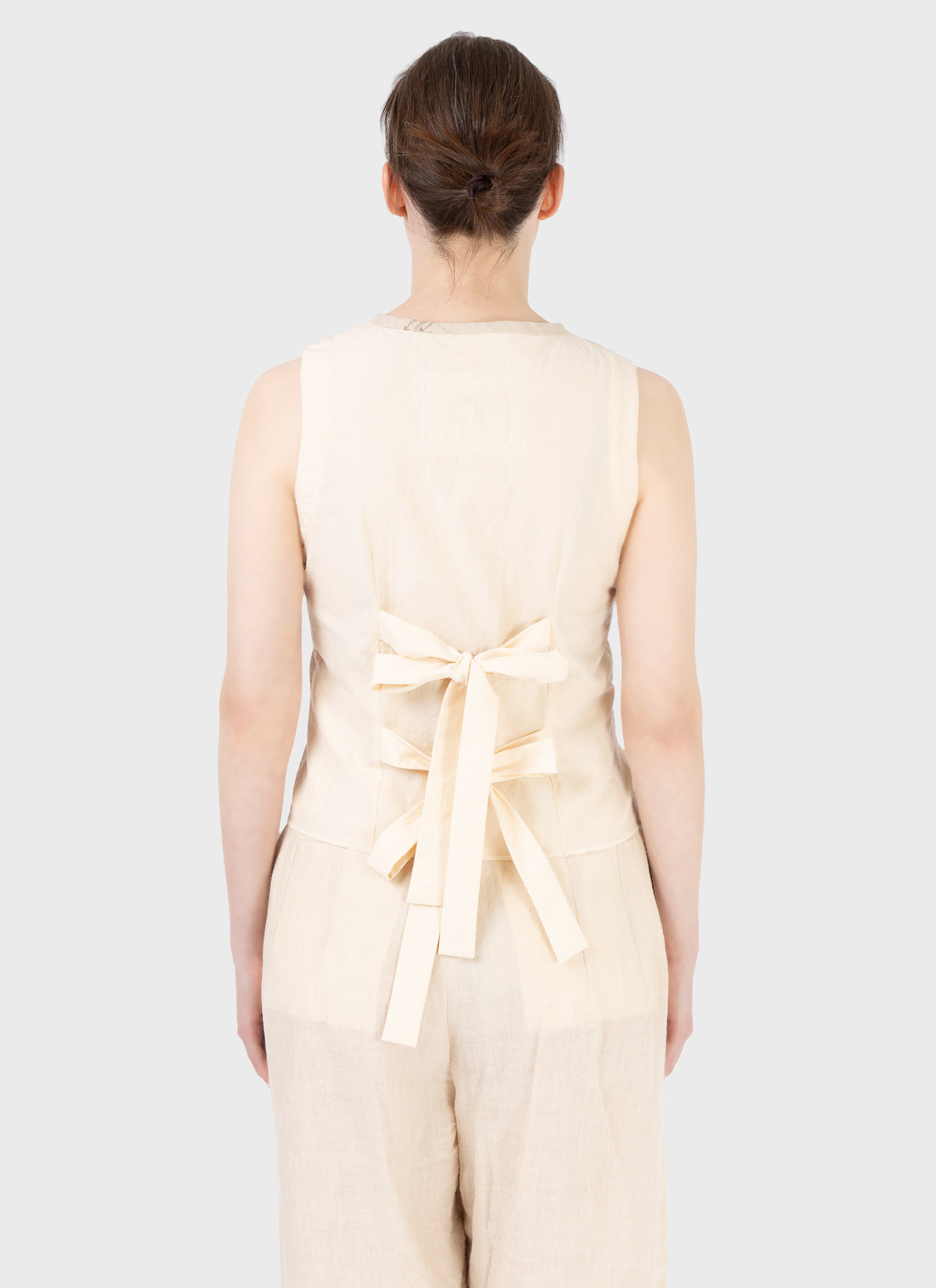 A Tentative Atelier Floral Ribbons Waistcoat