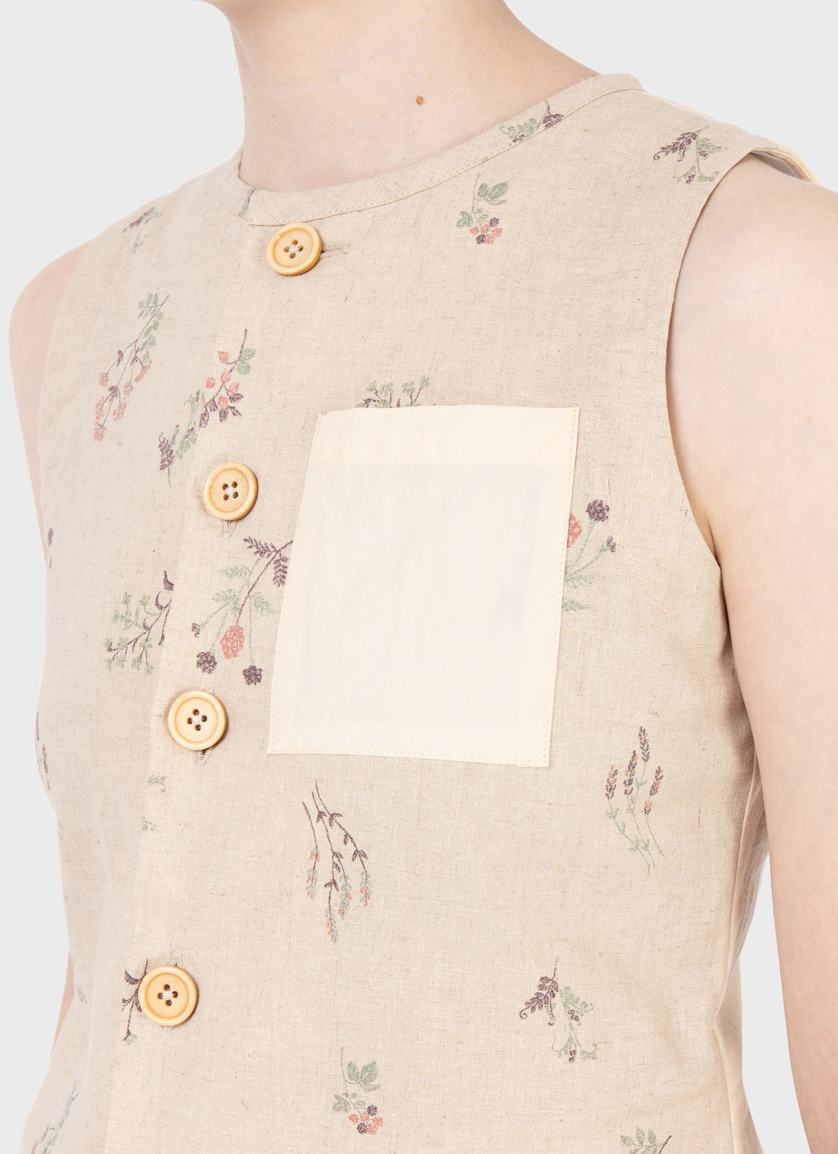 A Tentative Atelier Floral Ribbons Waistcoat