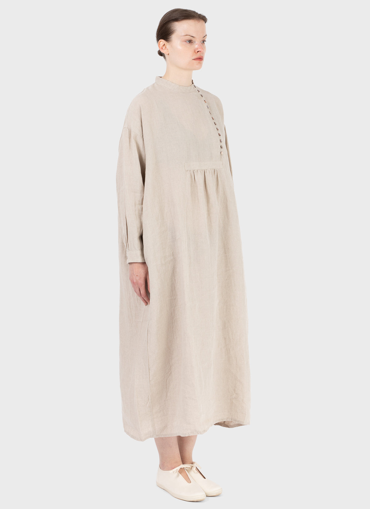 Ichi Antiquités Linen Dress Natural