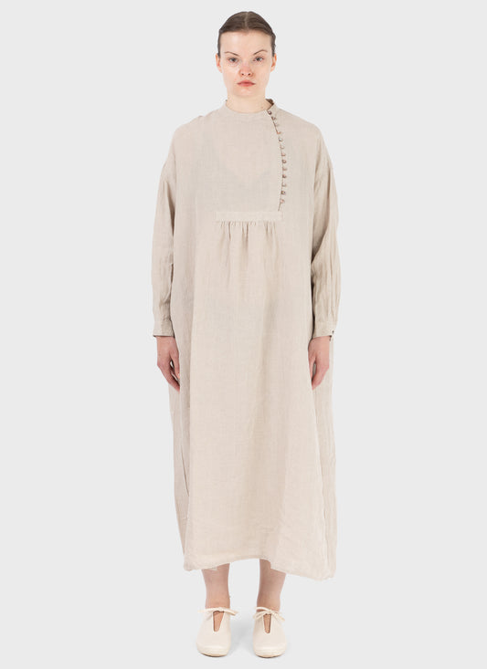 Ichi Antiquités Linen Dress Natural
