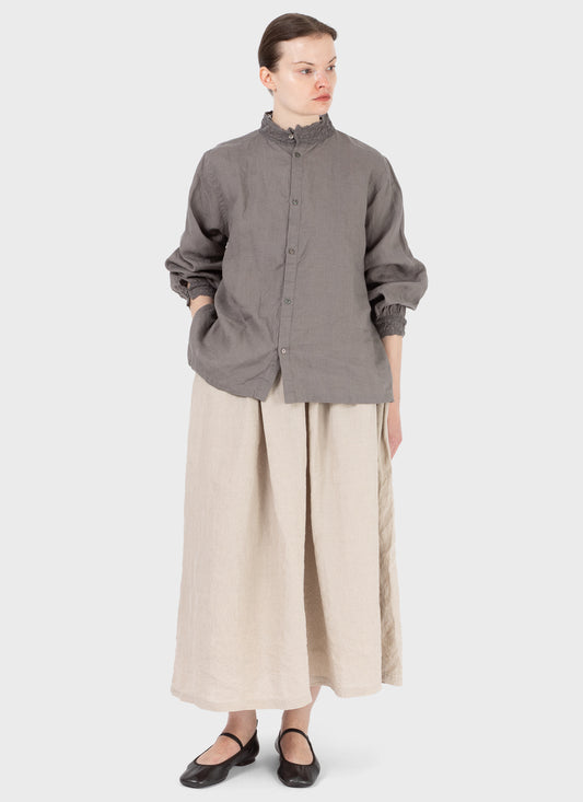 Ichi Antiquités Linen Shirt Charcoal