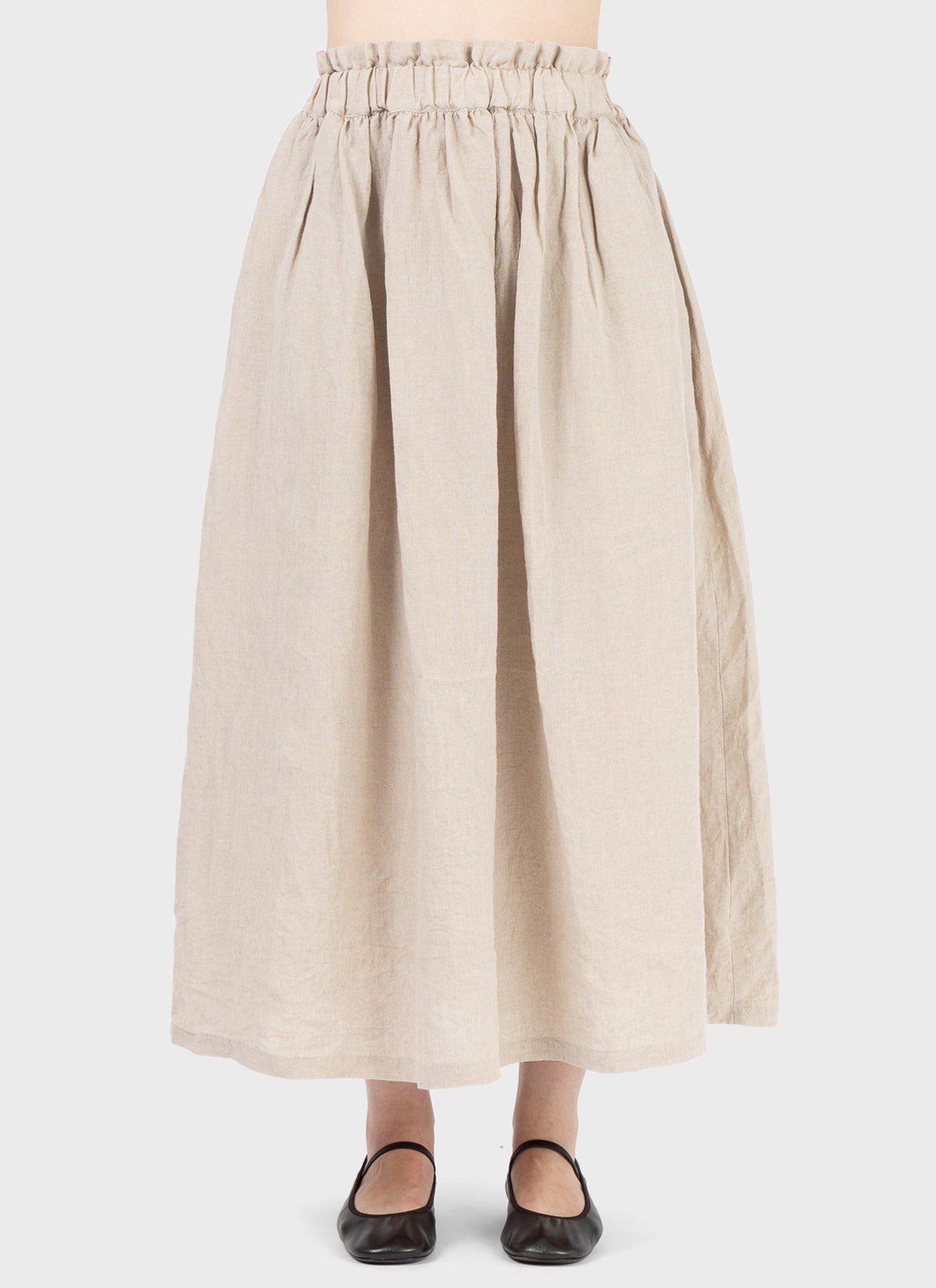 Ichi Antiquités Linen Skirt Natural