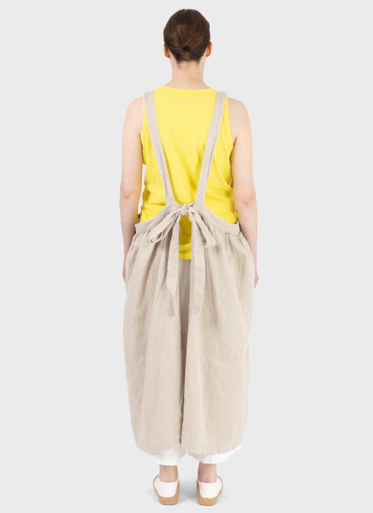 Ichi Antiquités Denim Apron Dress Natural