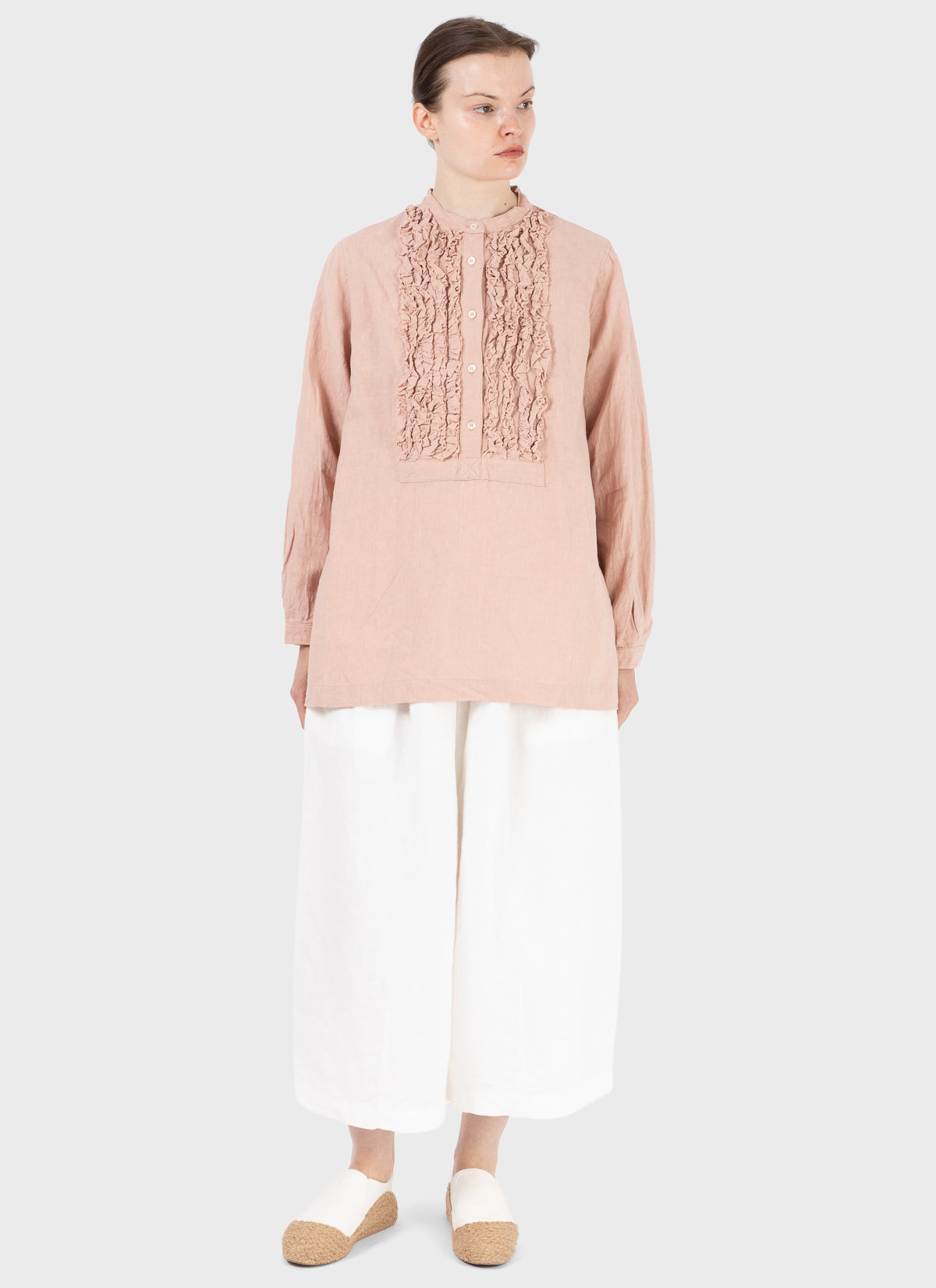 Ichi Antiquités French Linen Shirt Pink