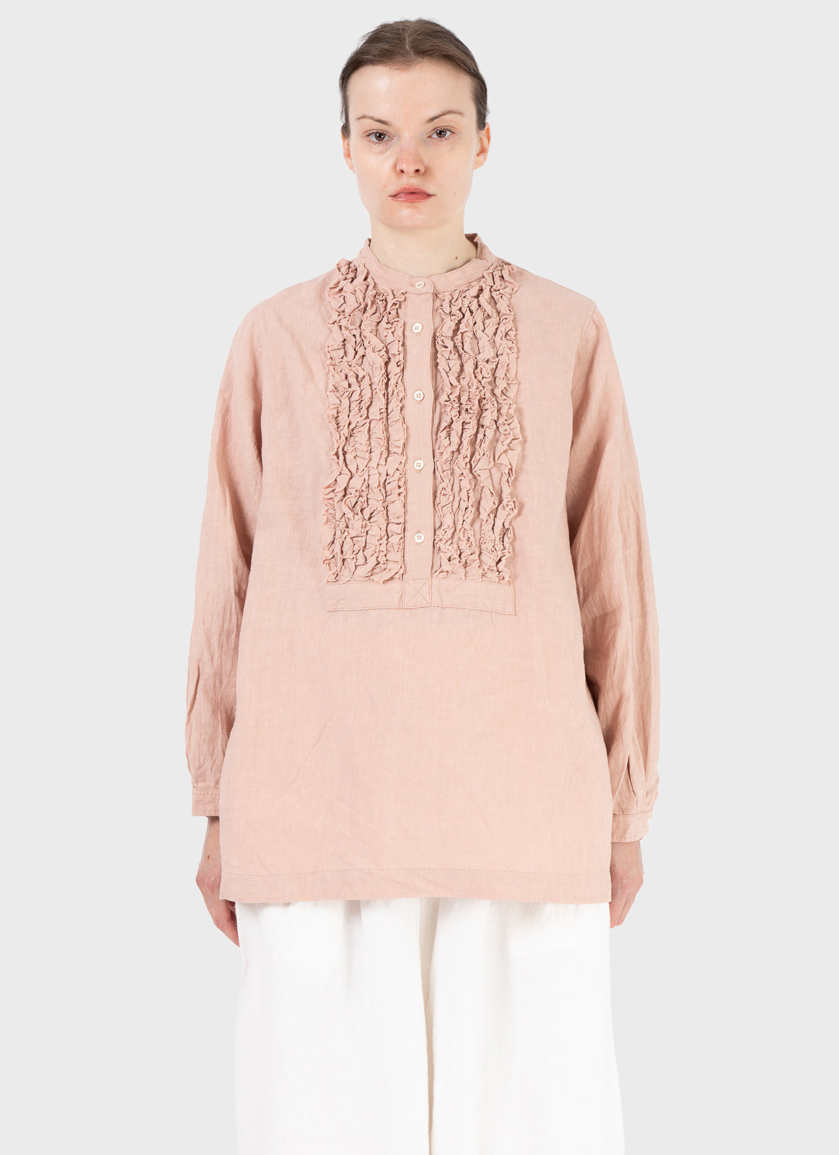 Ichi Antiquités French Linen Shirt Pink