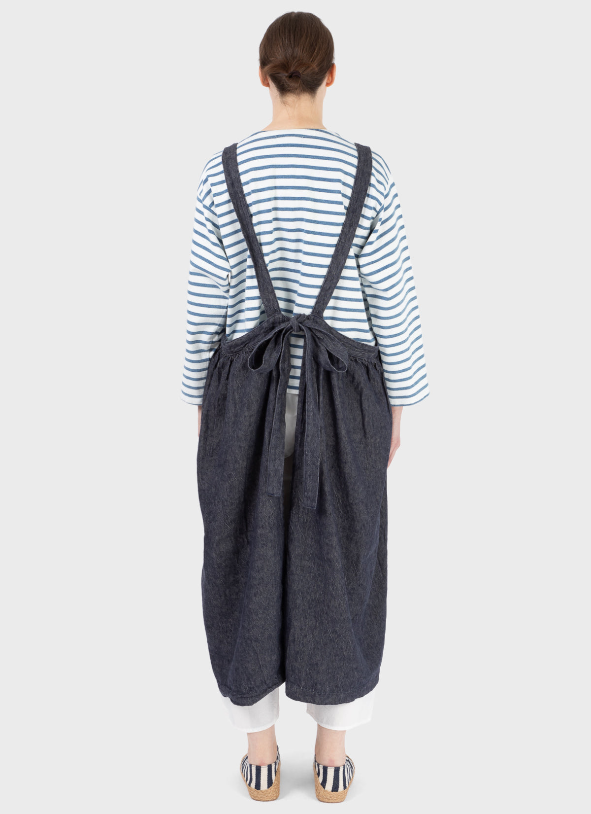 Ichi Antiquités Denim Apron Dress Navy