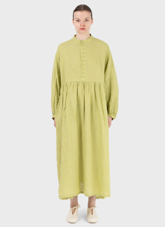 Ichi Antiquités French Linen Dress Pistachio