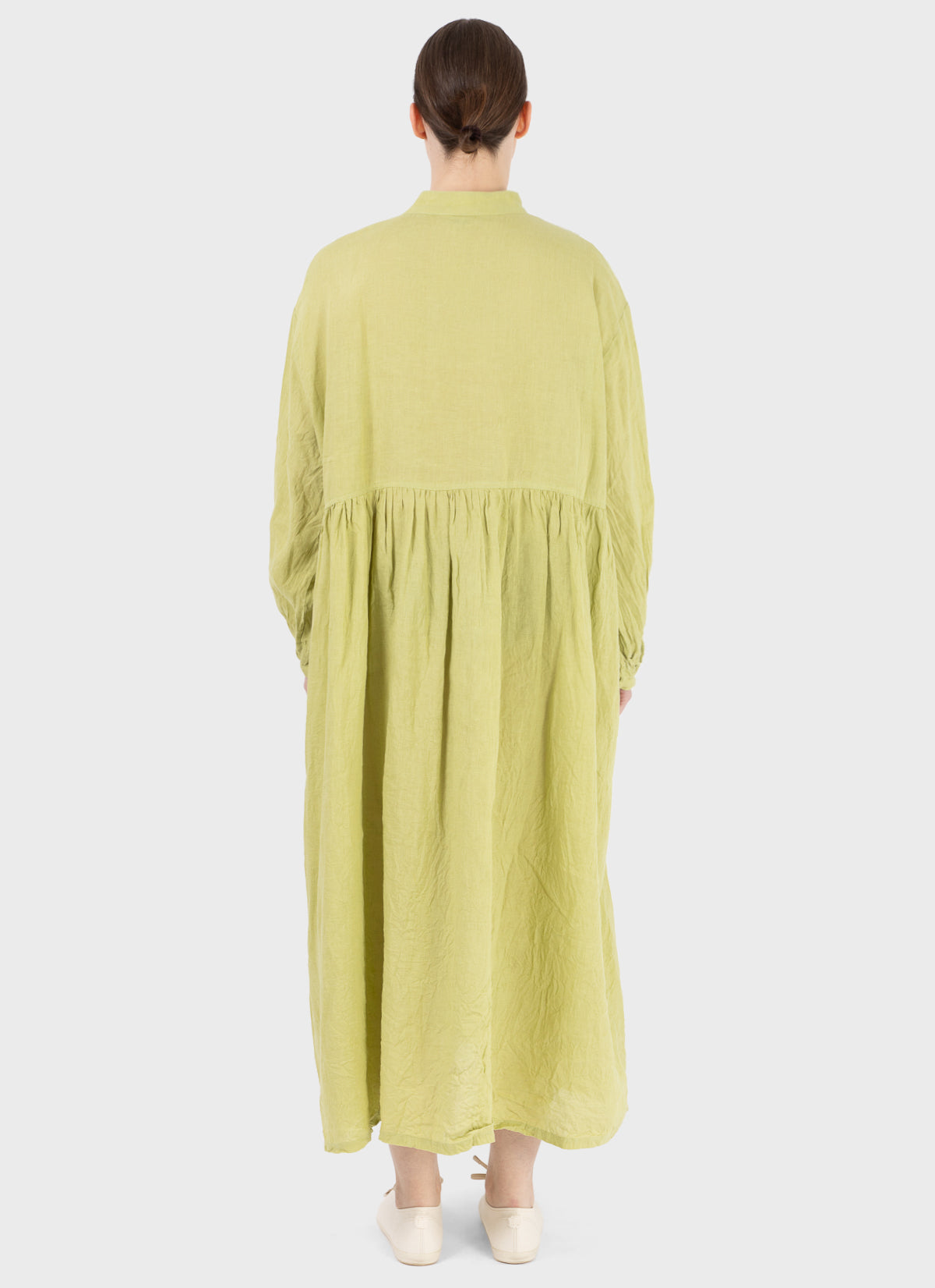 Ichi Antiquités French Linen Dress Pistachio