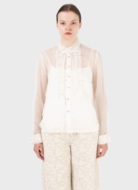 Renli Su Lace Trim Shirt