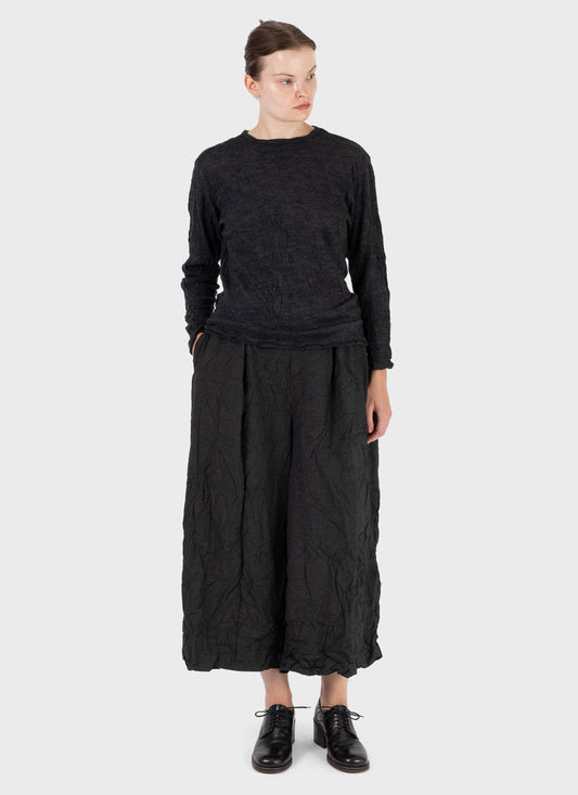 Pas De Calais Wool Gauze Jersey Knit Crewneck Pullover