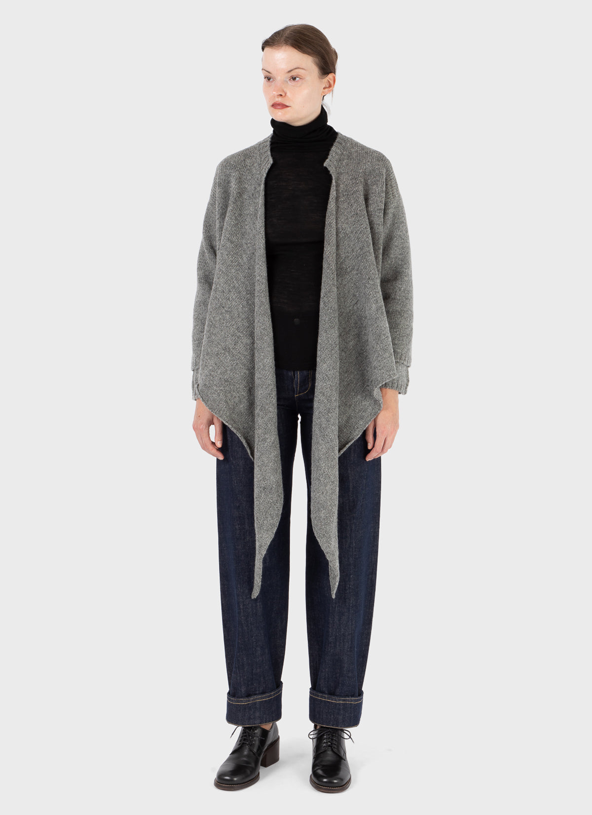 E RT Kingdom Shetland Knit Wrap Cardigan
